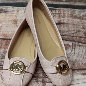Michael Kors Blush Loafers with Gold Accent